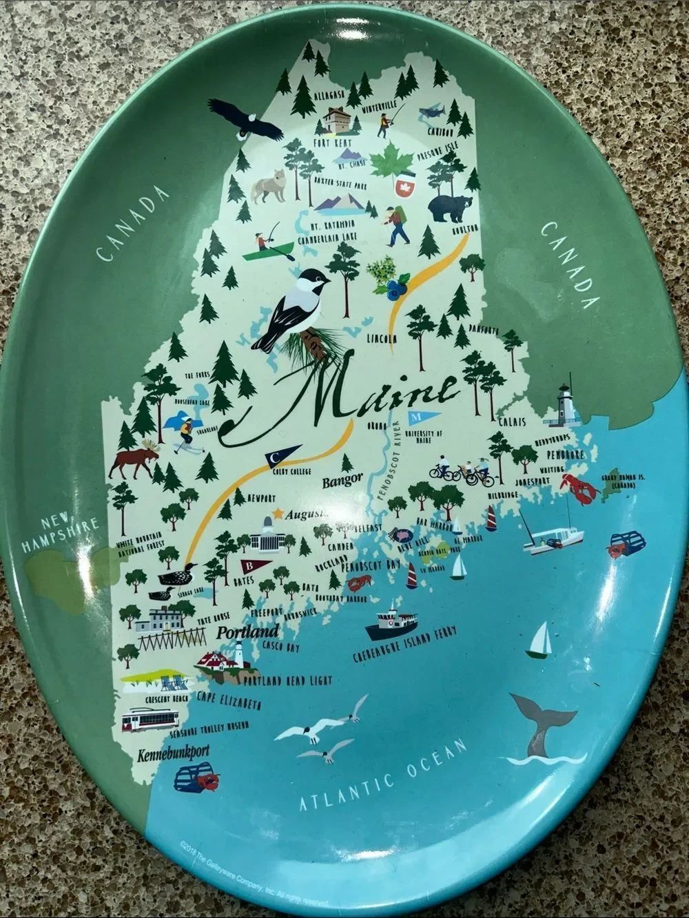 Maine 🦞 Themed Decorative Serving Platter - Patio Picnic 🧺